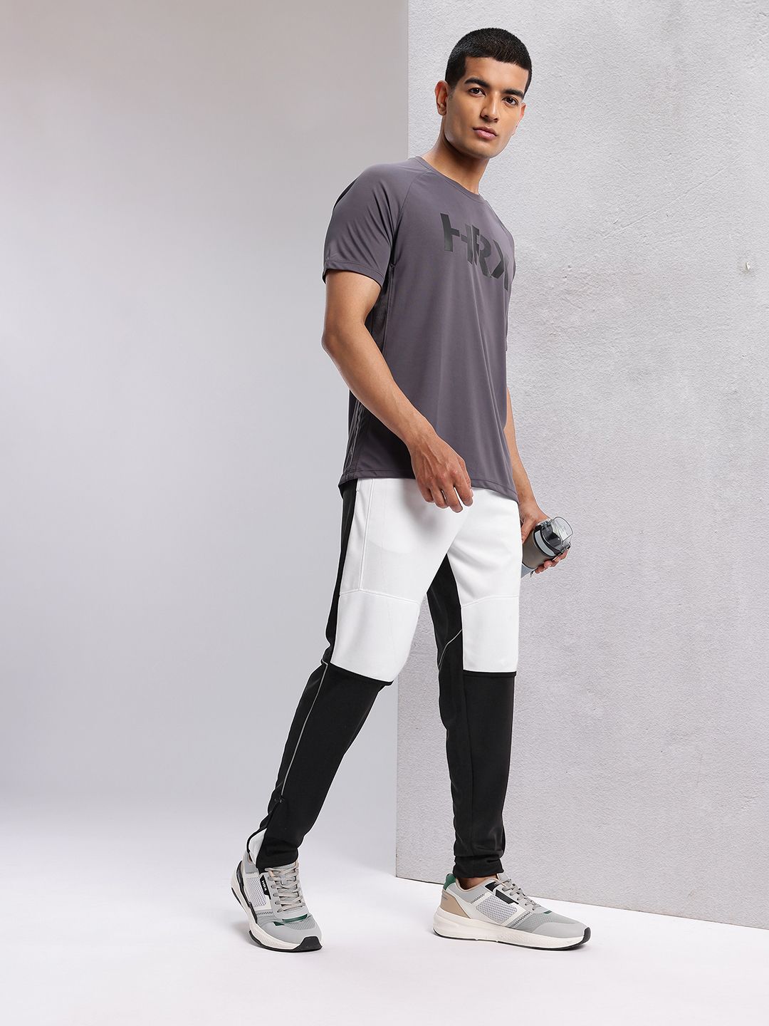 HRX by Hrithik Roshan Men Colorblocked Rapid-Dry Running Track Pants