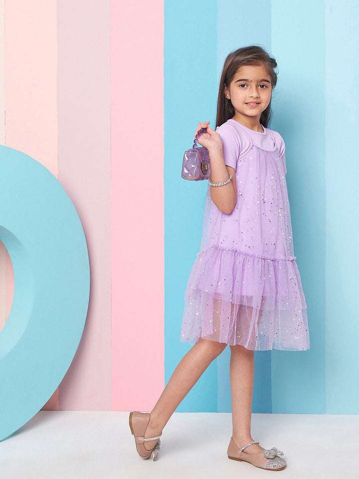 pspeaches Girls Woollen A-Line Dress