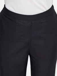 Global Desi Women Black Straight Fit Culottes Trousers
