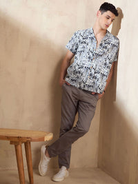DENNISON Block Printed Oversized Casual Shirt