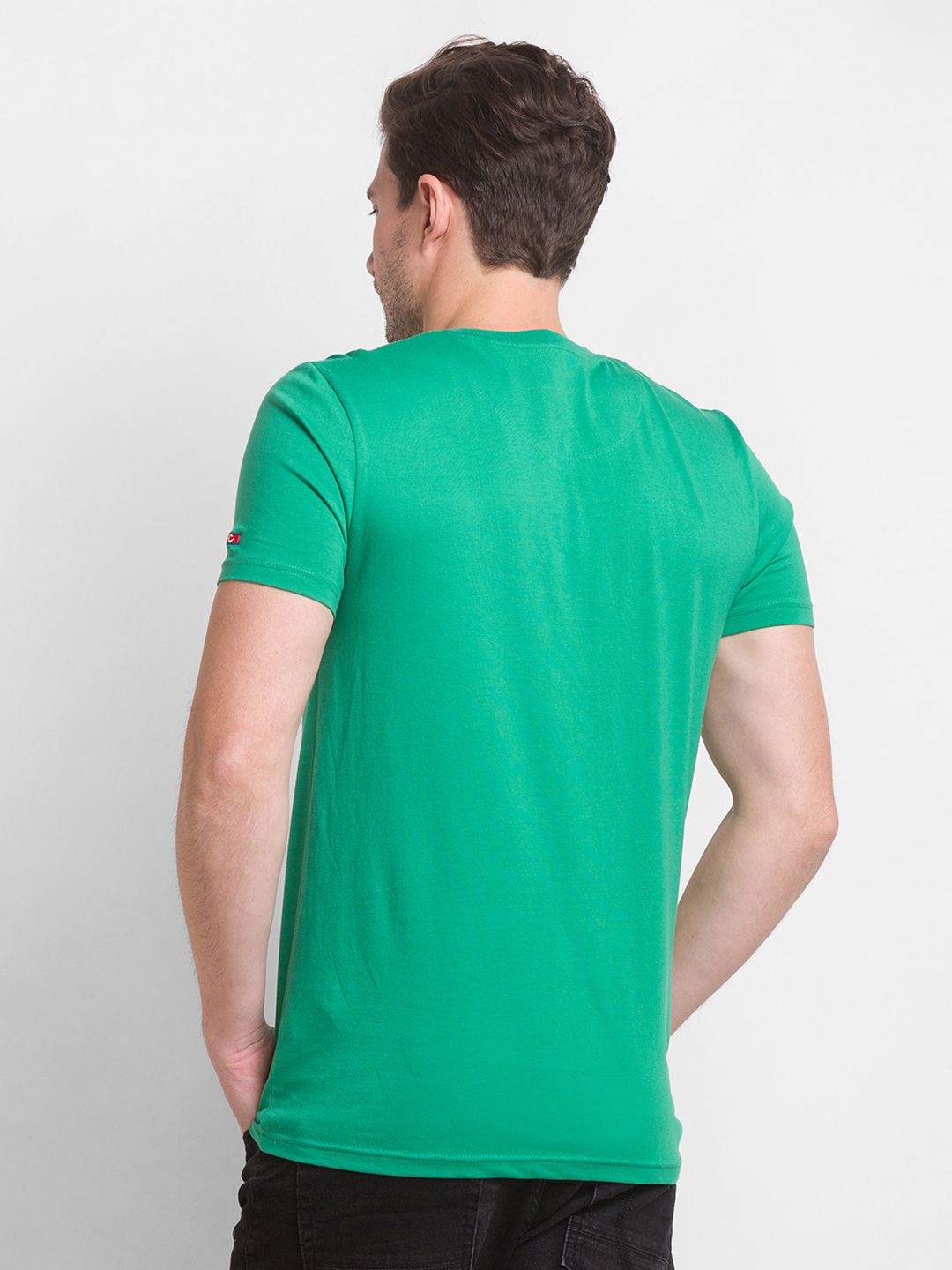 Being Human Men Green Typography Printed Cotton T-shirt