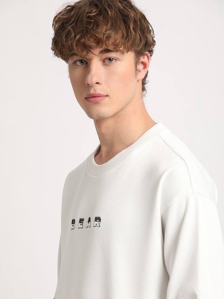 THE BEAR HOUSE Relaxed Fit Drop Shoulder Sleeves Pullover