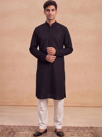 House of Chikankari Men Cotton Sulam Kurta