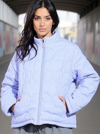 Bewakoof Mock Collar Oversized Puffer Jacket
