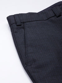 Raymond Men Checked Slim Fit Formal Trousers