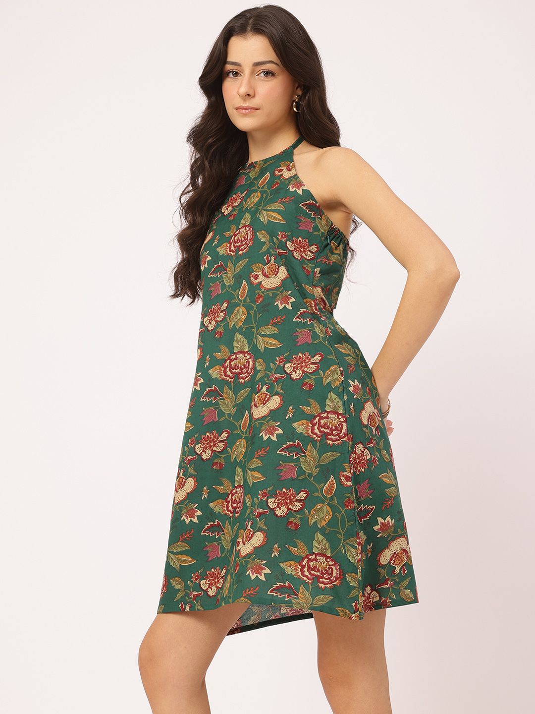 DressBerry Nature's Palette Halter Haul Cotton Cambric Dress