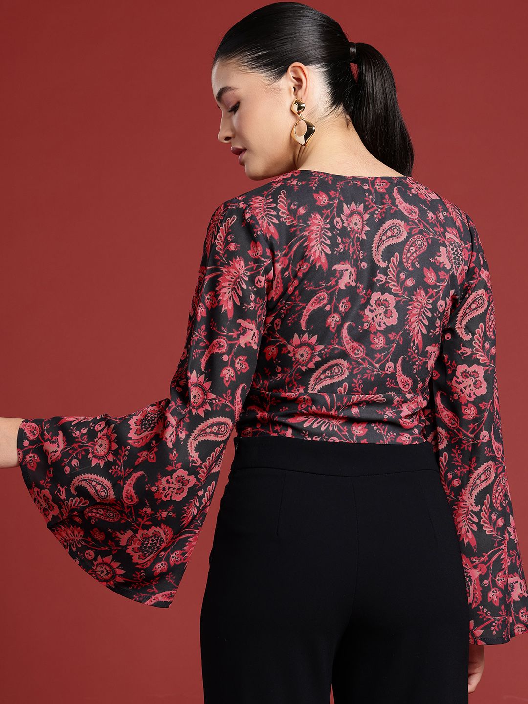 all about you Floral Printed Flared Sleeve Regular Top