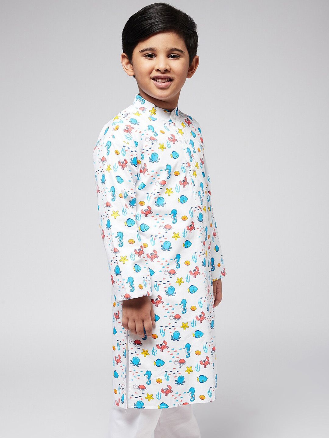 SOJANYA Boys Multicolored Printed Kurta