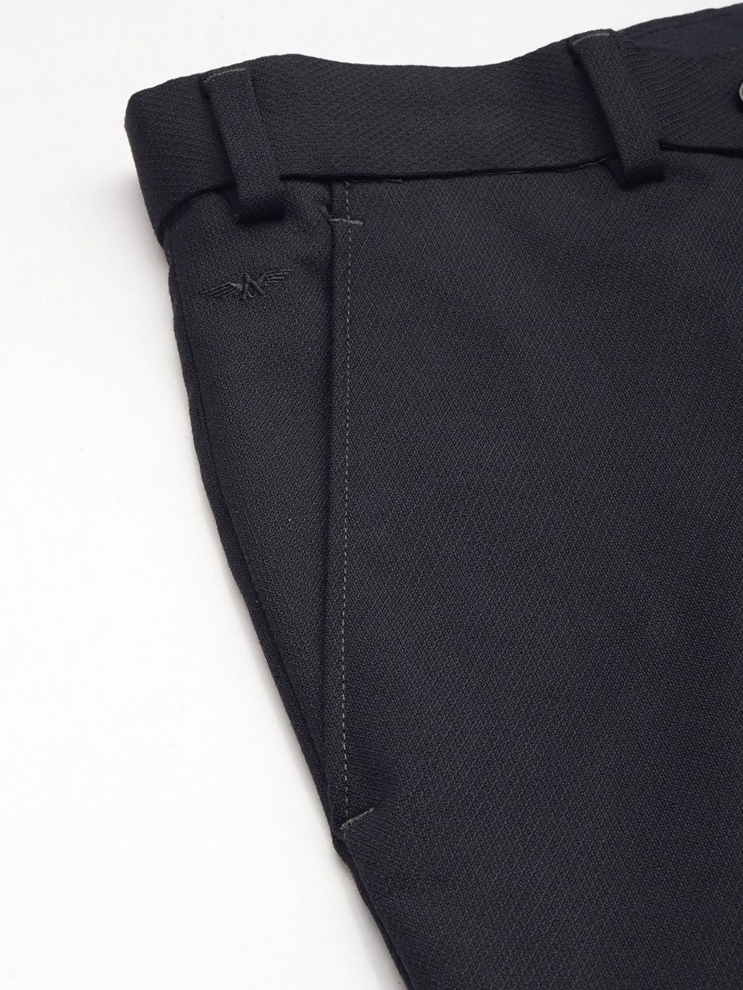 Park Avenue Men Textured Slim Fit Formal Trousers