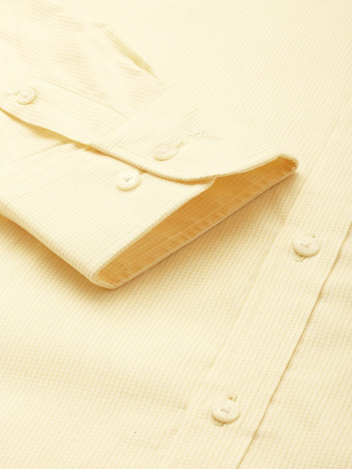 Park Avenue Pure Cotton Slim Fit Micro Checked Formal Shirt