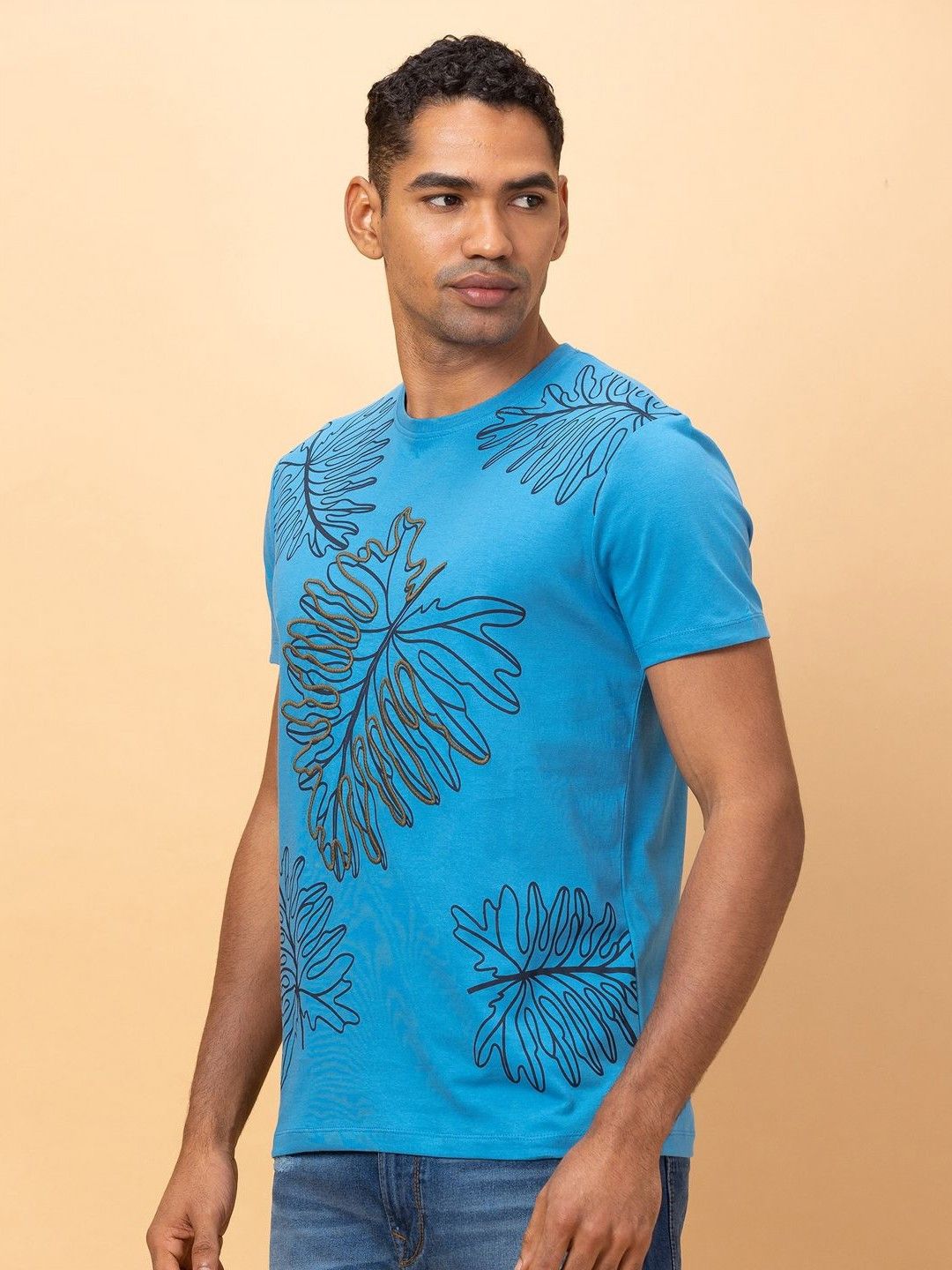 Being Human Men Printed Extended Sleeves Pockets T-shirt