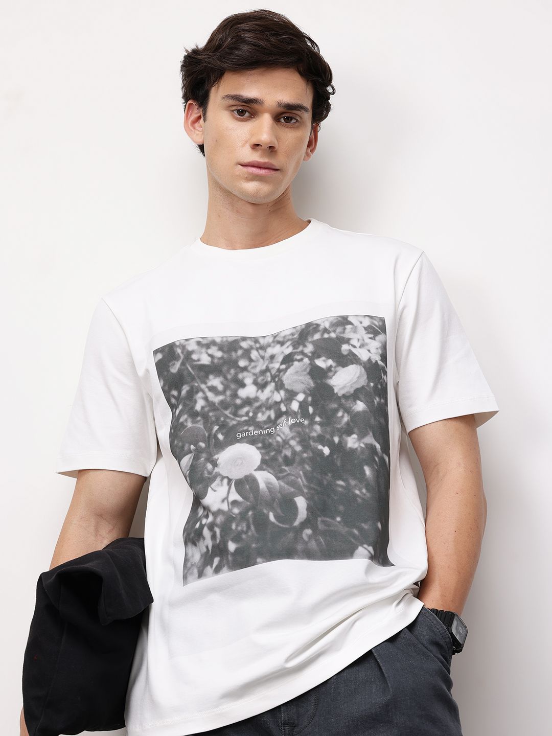 ether Men Grower Floral Printed Comfort Fit T-shirt