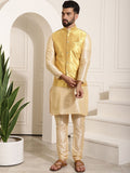 SOJANYA Kurta Berwarna Emas Lelaki dengan Churidar