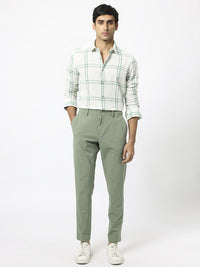 RARE RABBIT Men Solan Slim Fit Tartan Checked Cotton Shirt
