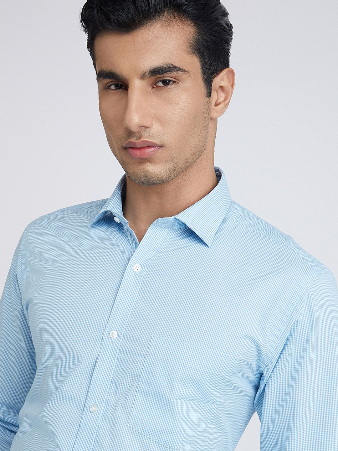 Park Avenue Pure Cotton Slim Fit Checked Formal Shirt