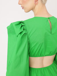 DressBerry Dare To Bare Power Shoulders Cut-Out Sheath Mini Dress