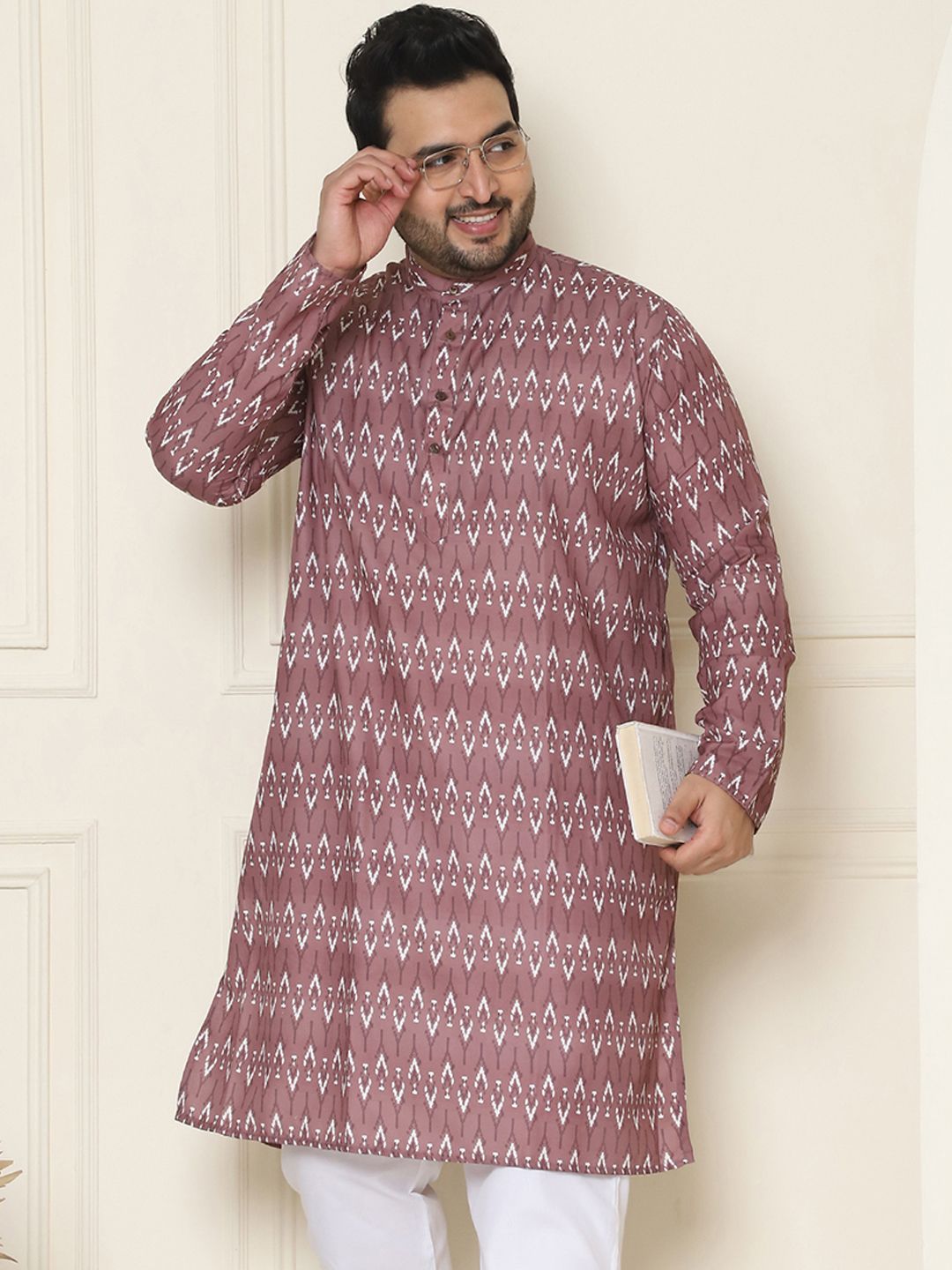 SOJANYA PLUS Geometric Printed Cotton Kurta