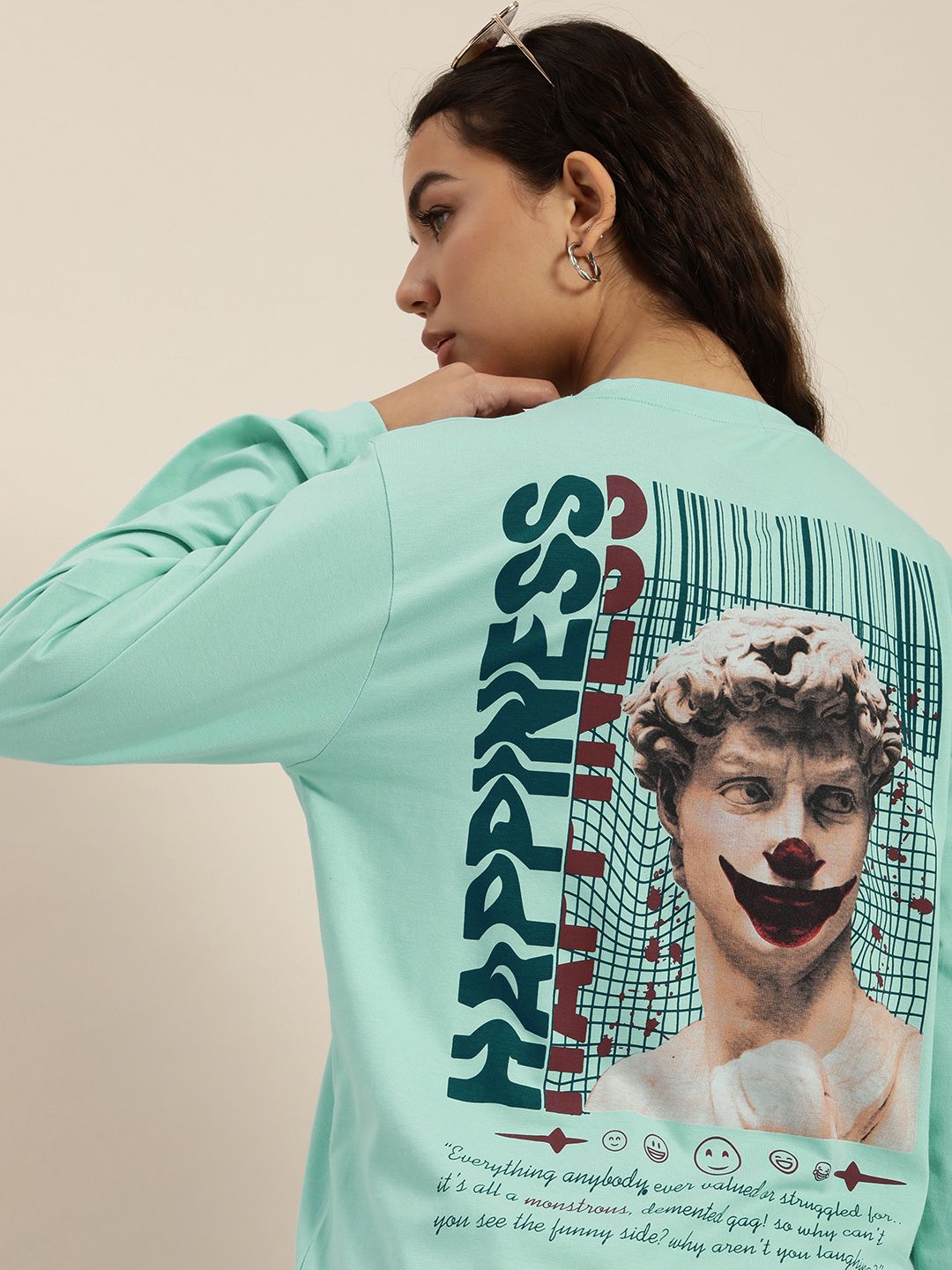 Difference of Opinion Women Printed Oversized T-shirt