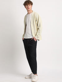 THE BEAR HOUSE Men Blue Relaxed Loose Fit Cotton Denim Trousers