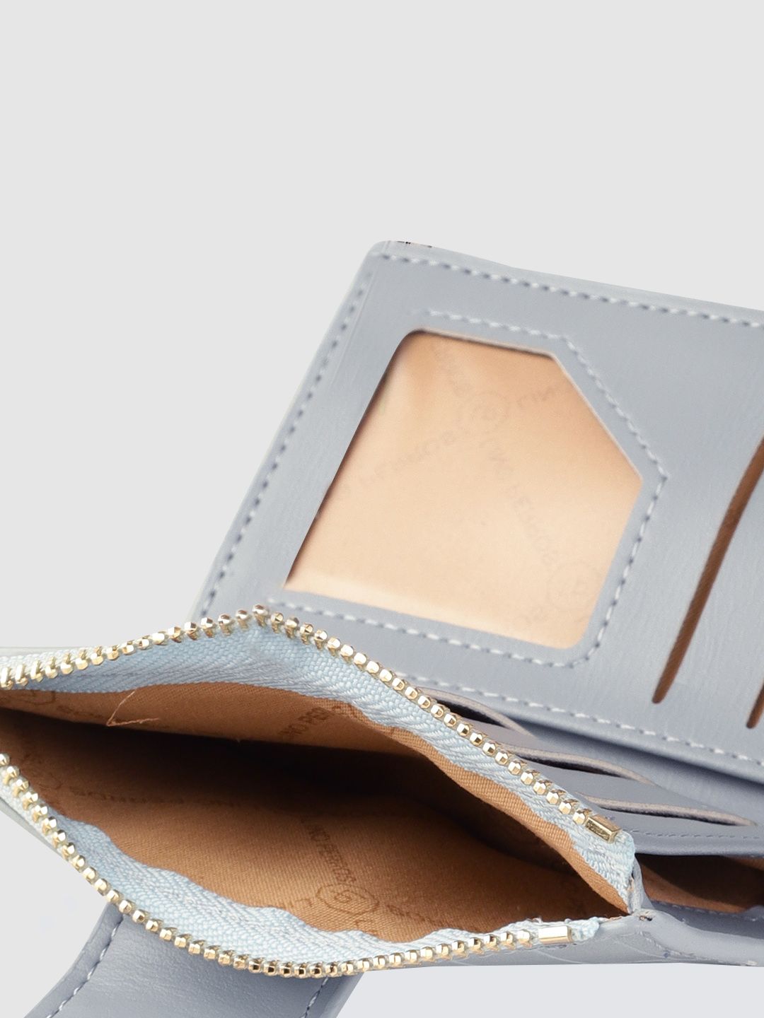 Lino Perros Women Blue Textured PU Two Fold Wallet