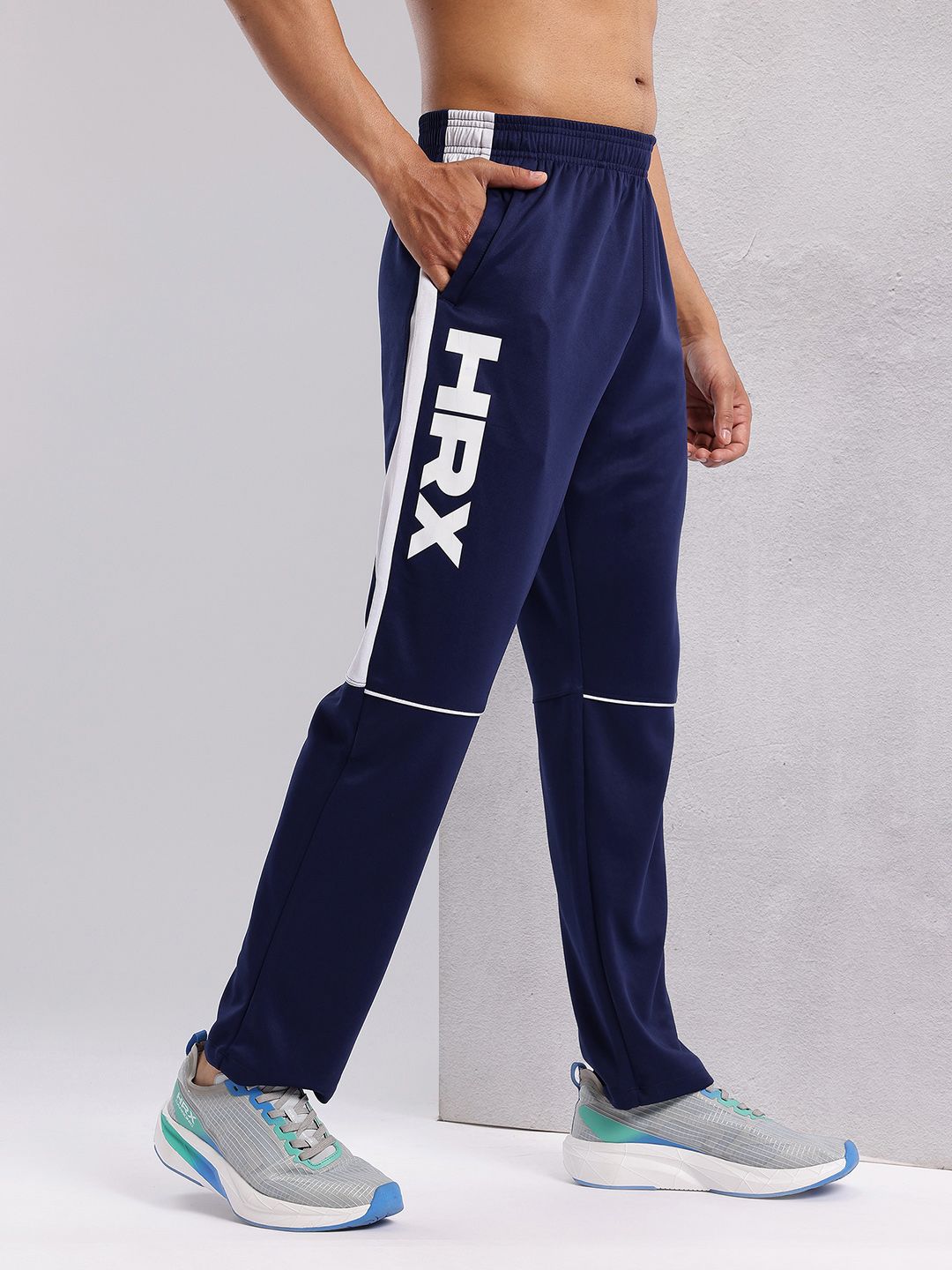 HRX by Hrithik Roshan Men Brand Logo Print Rapid-Dry Running Track Pants