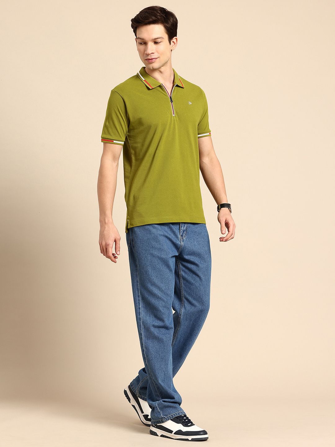 Being Human Polo Collar Pure Cotton T-shirt