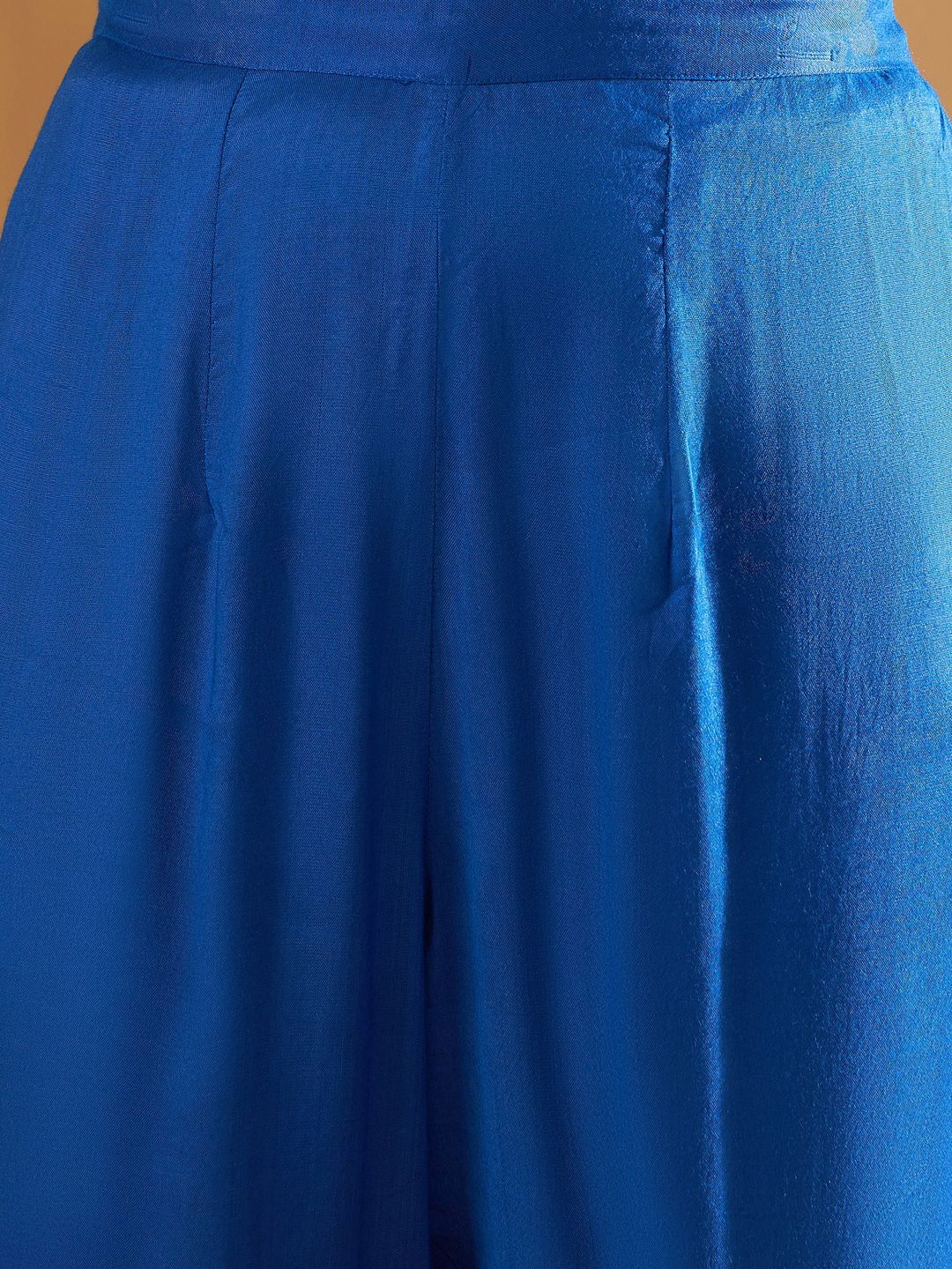 Indo Era Leheriya Embroidered Georgette Straight Kurta With Trousers & Dupatta