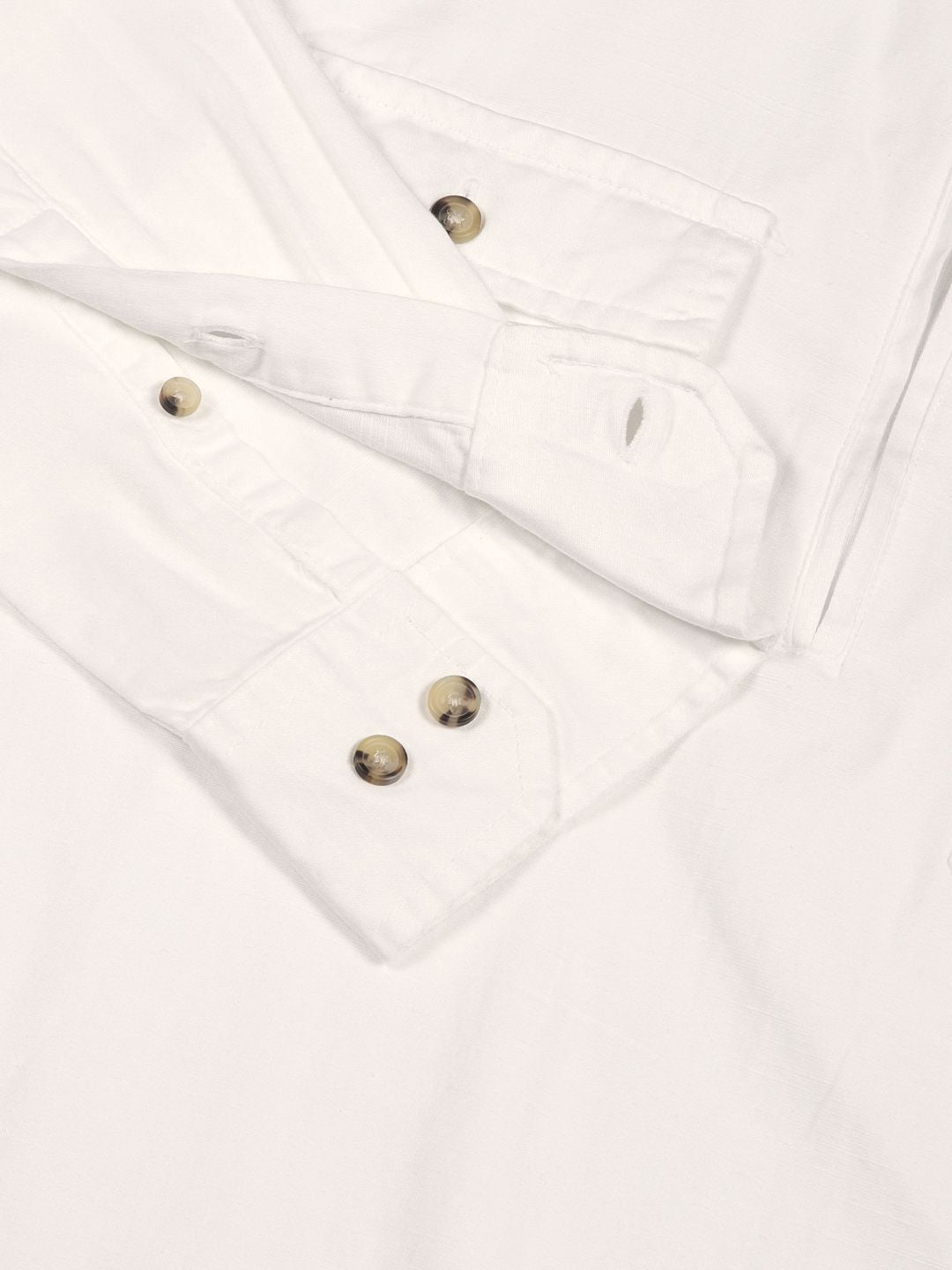 Thomas Scott Men Classic Spread Collar Solid Cotton Casual Shirt