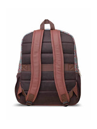 Zouk Wanita Green & Black Geometric Backpack