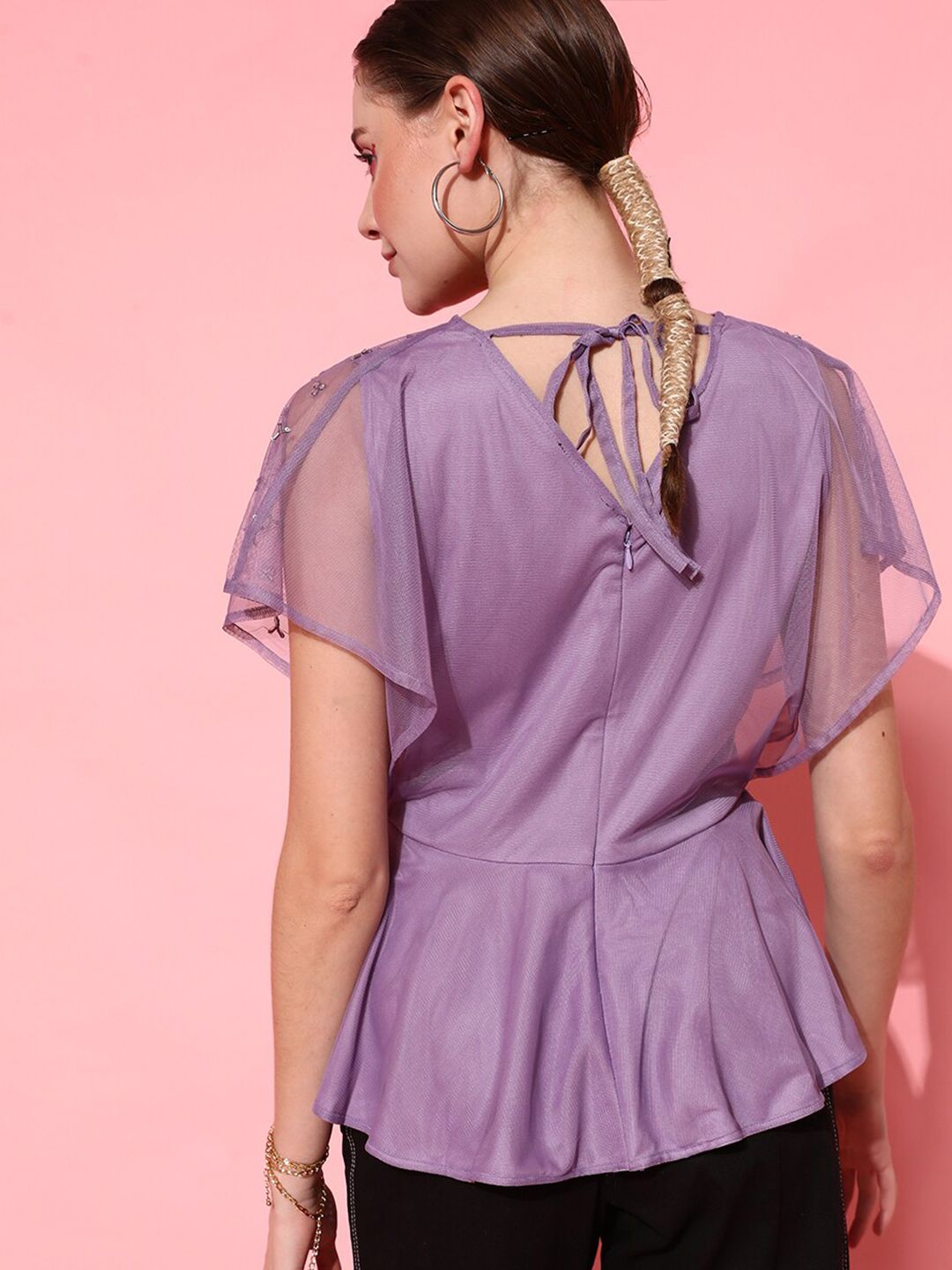 STREET 9 Lavender Embellished Top