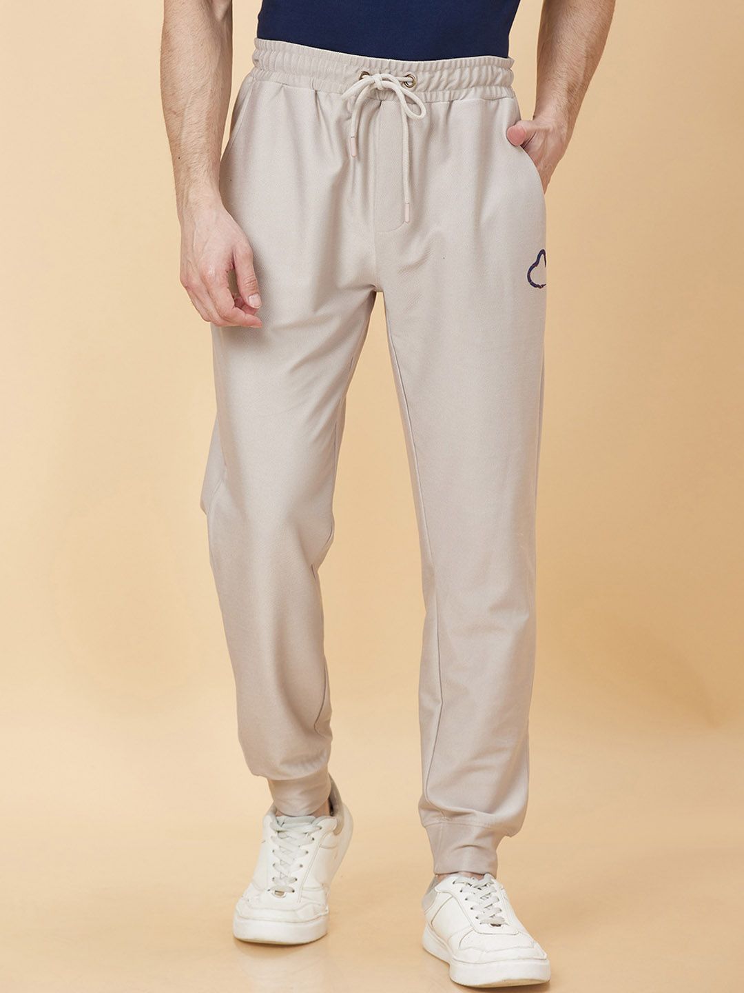 Being Human Men Brand Name Logo Printed Mid-Rise Joggers