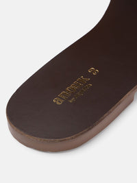 Anouk Women Gold-Toned & Brown Open Toe Flats