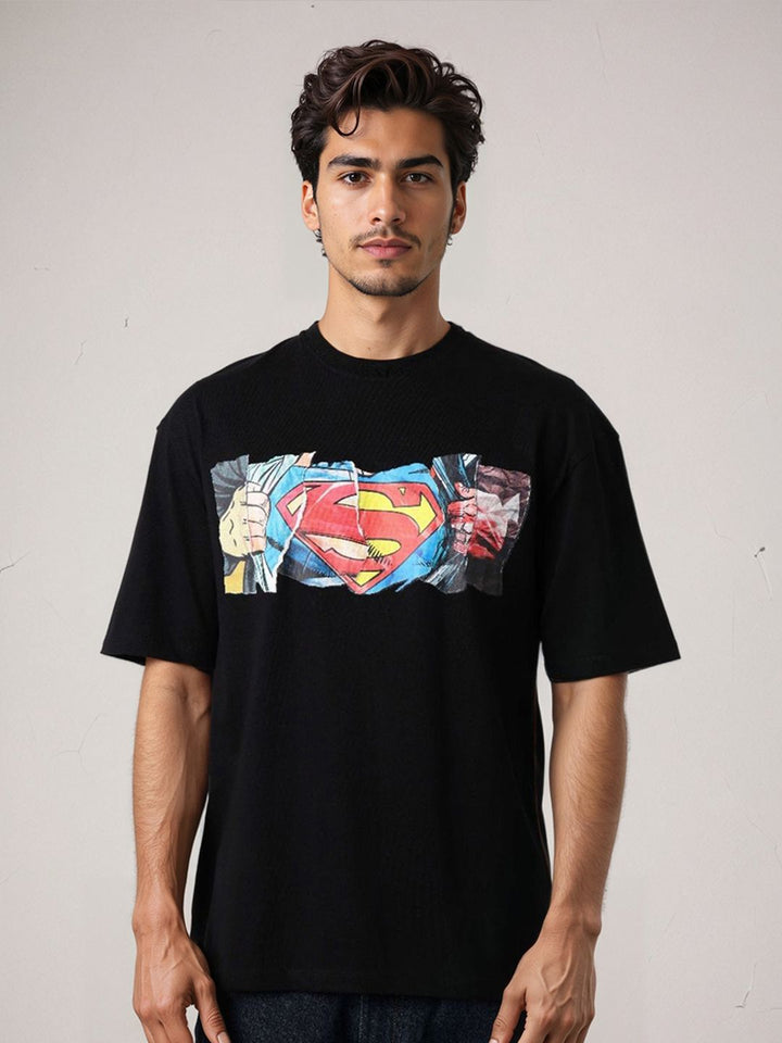 T-Shirt T-Shirt Leher Bercetak Grafik Indian Superman T-Shirt