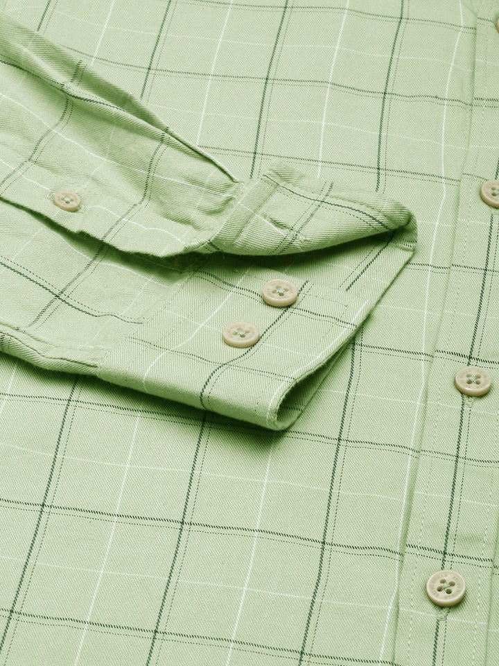 Being Human Pure Cotton Slim Fit Checked Casual Shirt