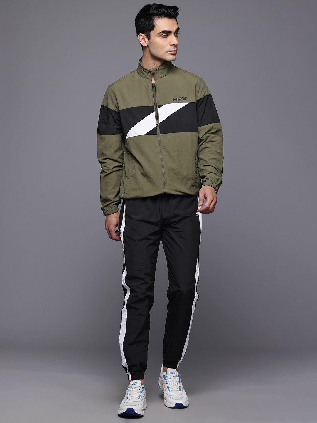 HRX by Hrithik Roshan Rapid Dry Mock Collar Running Tracksuit