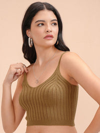 ESPYR By Tokyo Talkies  Ribbed Skinny Fit Sleeveless Strap Tank Top