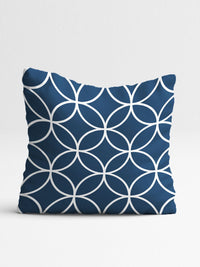 STITCHNEST Green & White Set of 5 Geometric Square Cushion Covers
