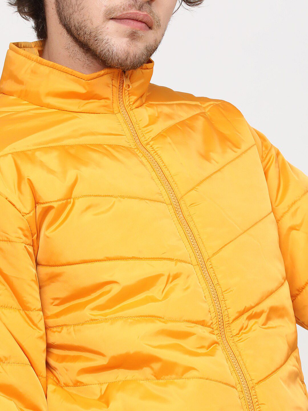 HIGHLANDER Men Yellow Solid Puffer Jacket