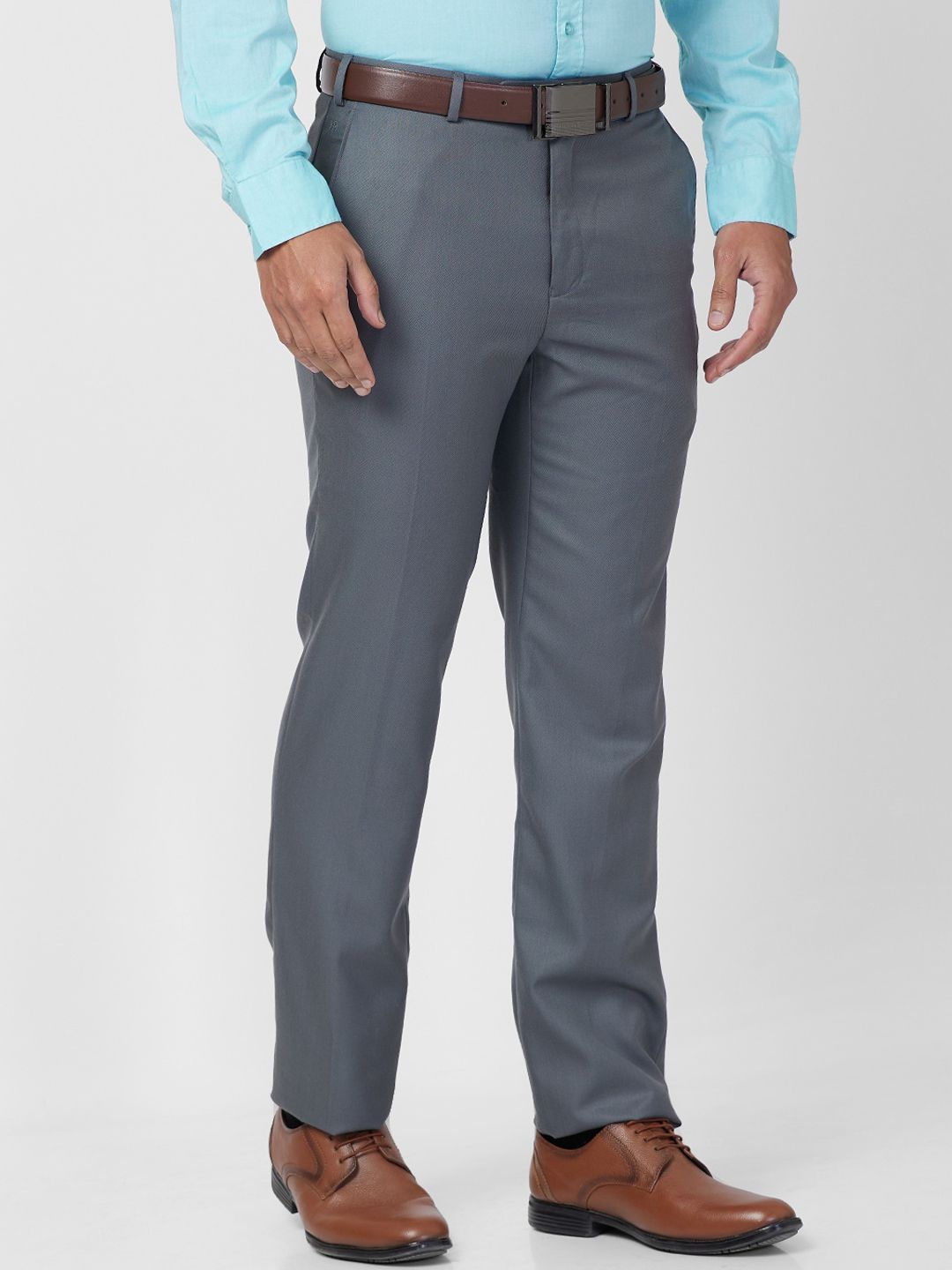 Raymond Men Mid-Rise Contemporary Fit Easy Wash Formal Trouser