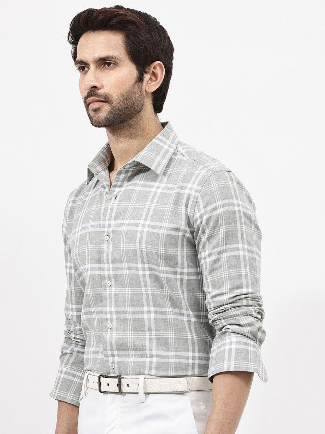 RARE RABBIT Men Milton Regular Fit Tartan Checked Shirt