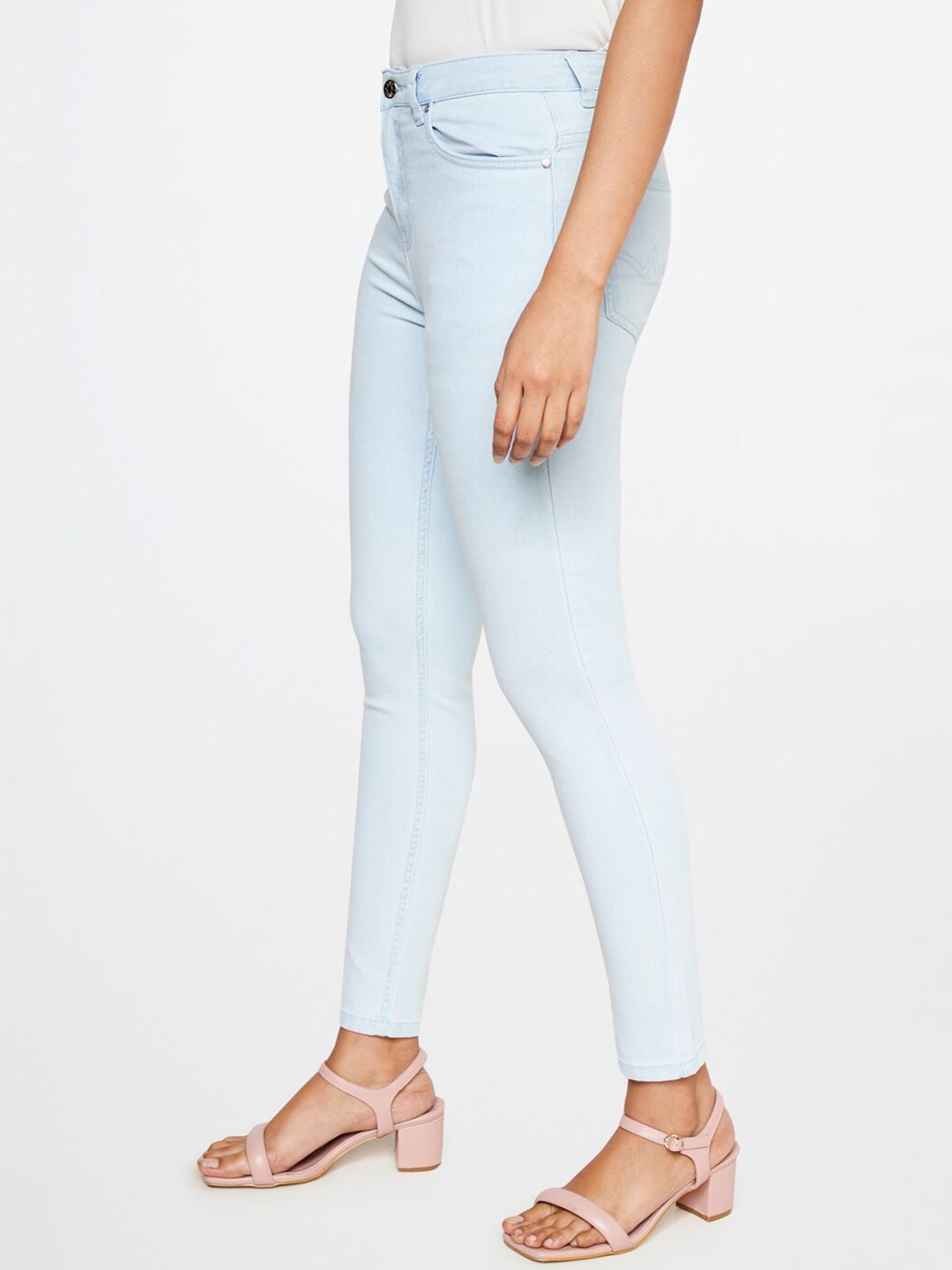 AND Women Skinny Fit Mid-Rise Jeans