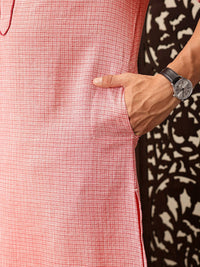 House of Pataudi Checked Jashn Kurta
