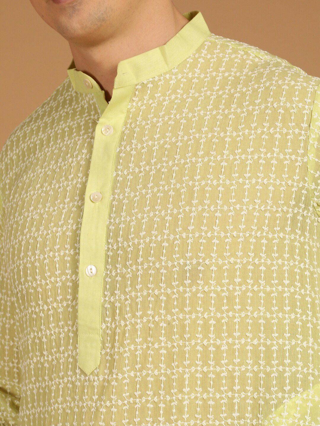SOJANYA Ethnic Motifs Embroidered Pure Cotton Kurta