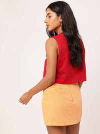 DressBerry Grunge Hearts, More Love Printed Sleeveless Crop T-shirt