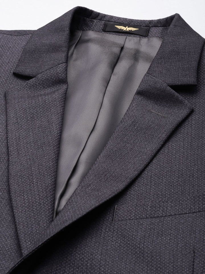 Park Avenue Self Design Textured Single Breasted Regular Fit 3 Piece Party Suits