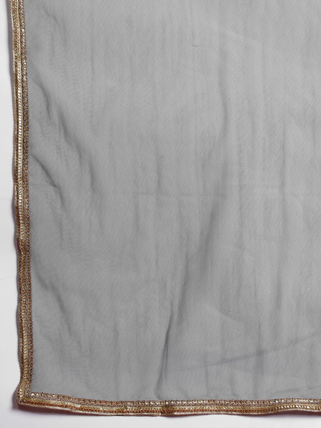 Anouk Tyohaar Foil Print Kurta with Sharara & Dupatta