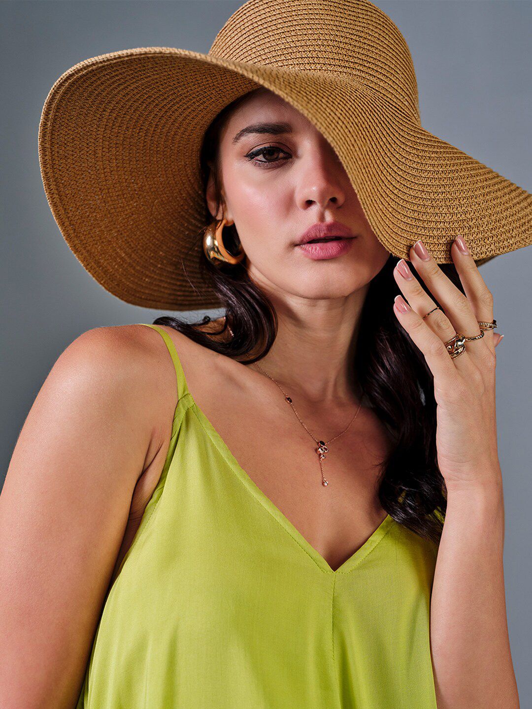 AND Shoulder Straps Sleeveless Maxi Dress