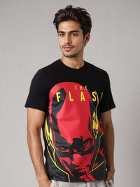 The Indian Garage Co Men Flash Graphic Printed Round Neck Cotton Slim Fit T-shirt