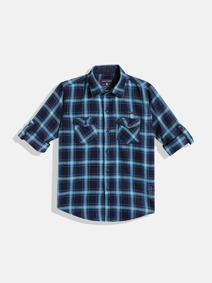 Monte Carlo Boys Checked Casual Smart Fit Shirt
