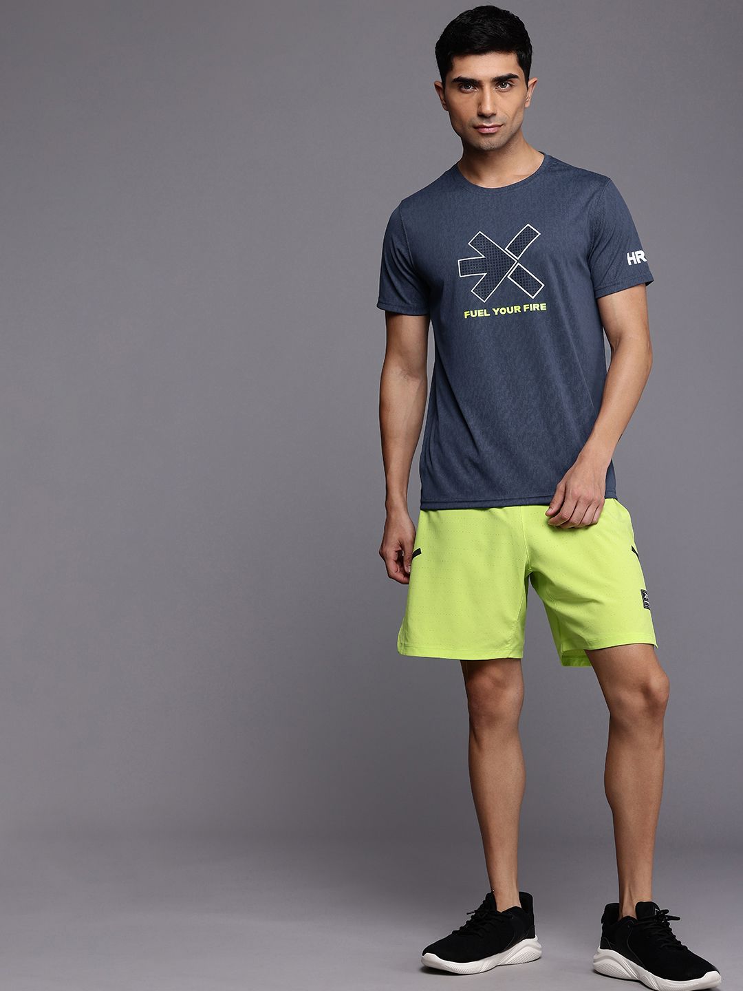 HRX by Hrithik Roshan Sculptflex Brand Logo Printed Training T-shirt